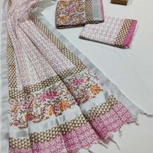 Hand Block Print Linen Cotton Suit