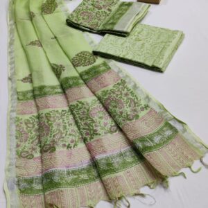 Hand Block Print Linen Cotton Suit