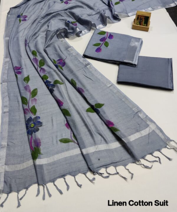 Hand Block Print Linen Cotton Suit