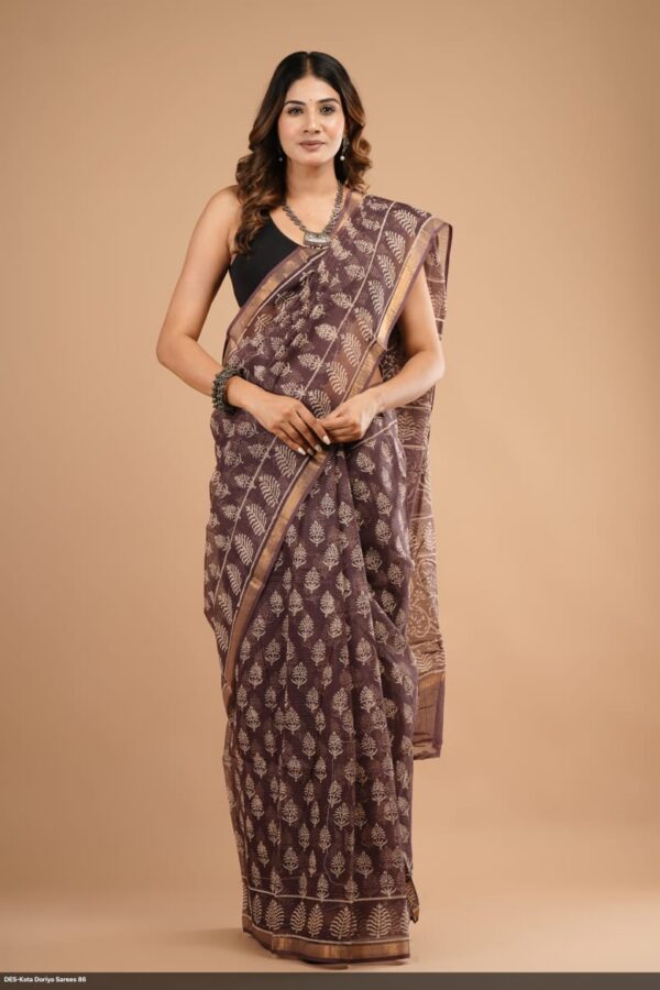 Block Print Kota Dorriya Saree