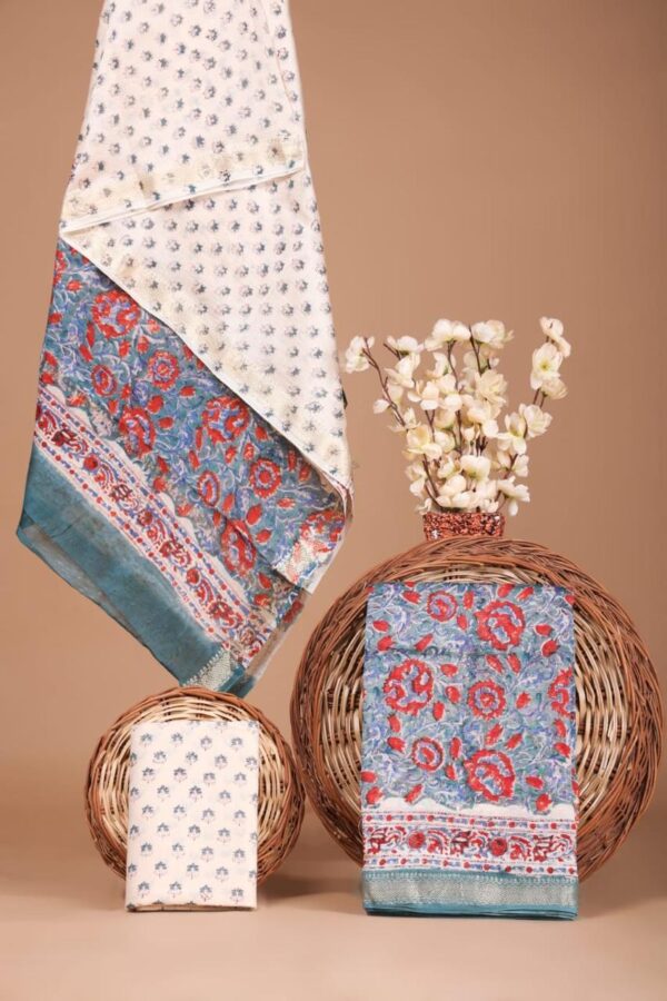 Block Print Maheshwari Suit