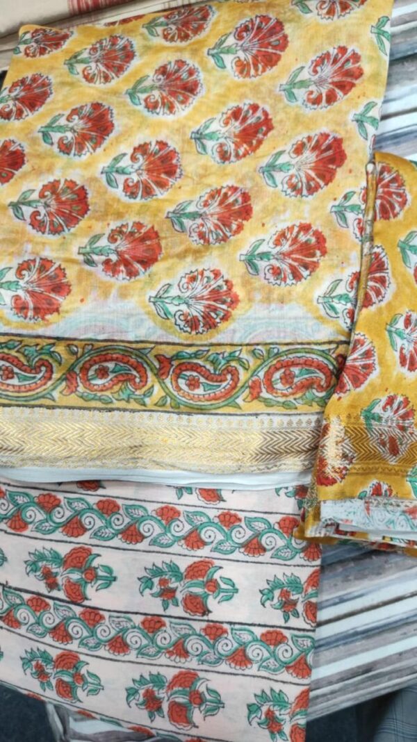 Block Print Maheshwari Suit
