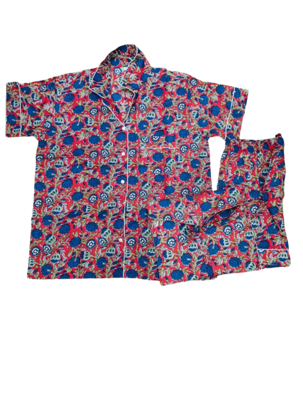 Jaipuri Print Short Night Suit