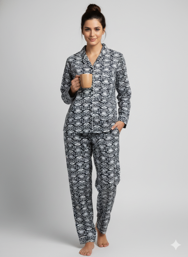 Jaipuri Print Night Suits Long