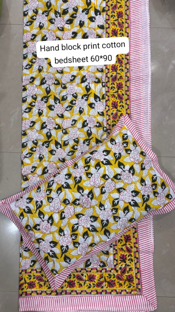 Block Print Bedsheet With 1 Pillow
