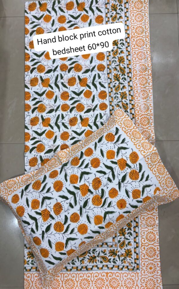 Block Print Bedsheet With 1 Pillow