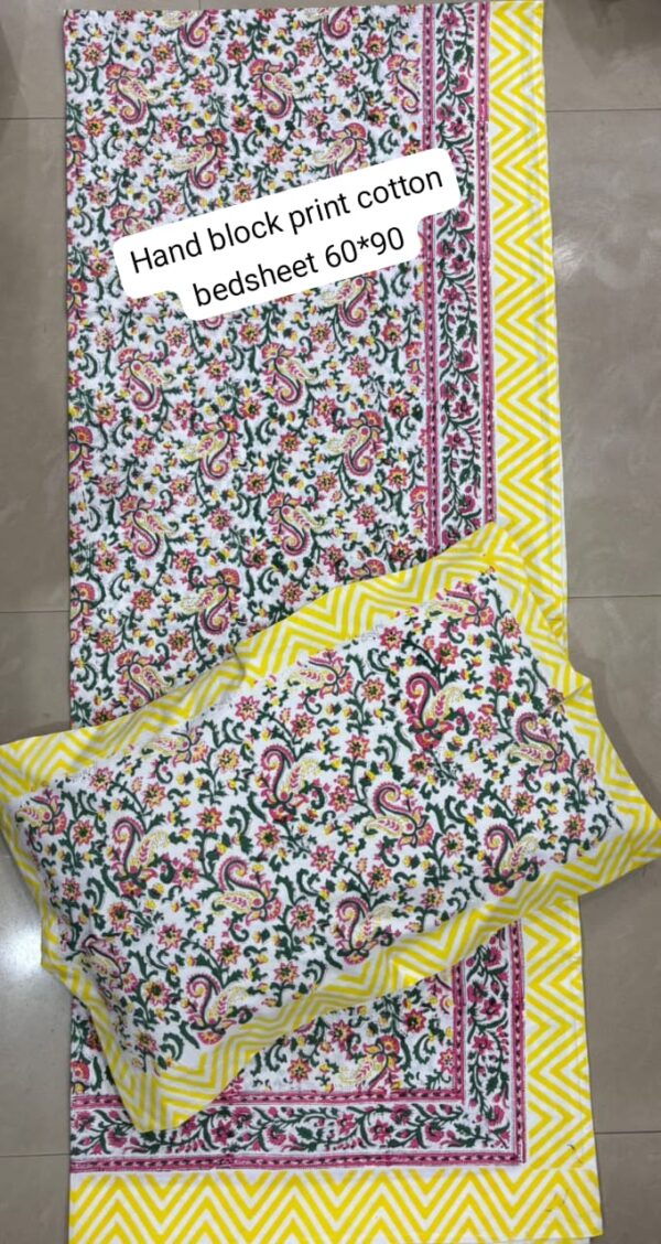 Block Print Bedsheet With 1 Pillow