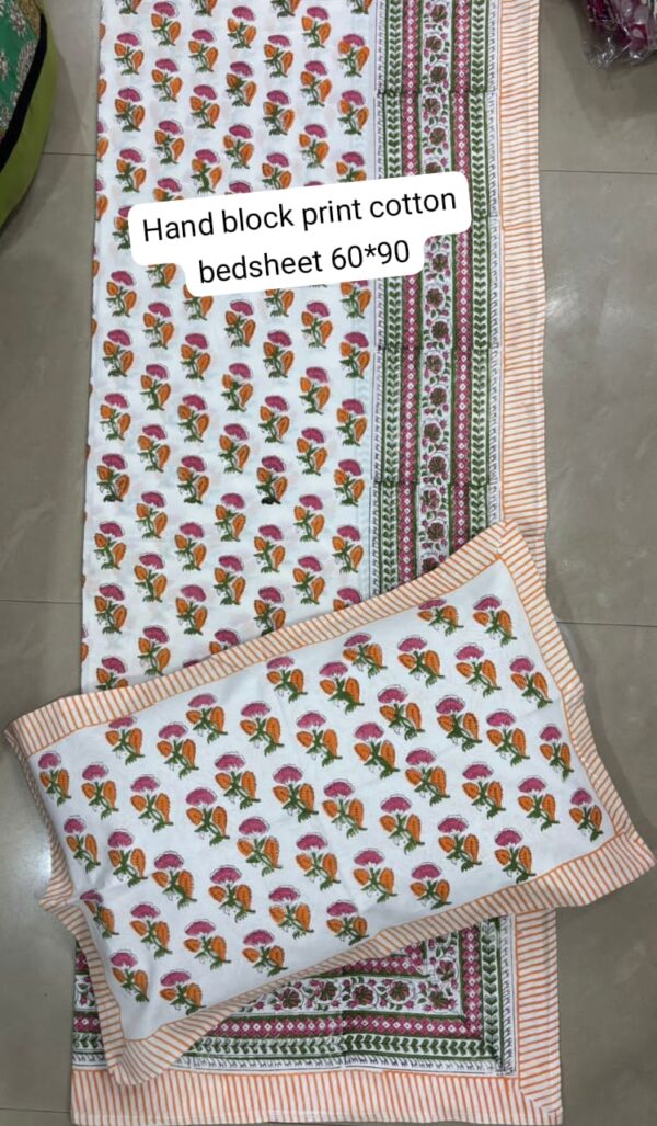 Block Print Bedsheet With 1 Pillow