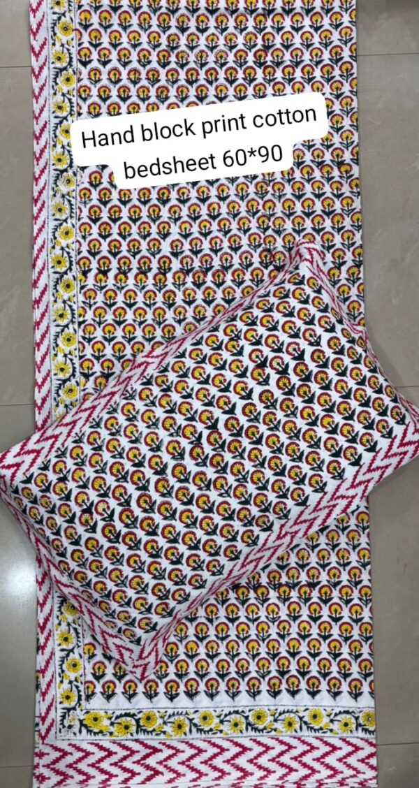 Block Print Bedsheet With 1 Pillow