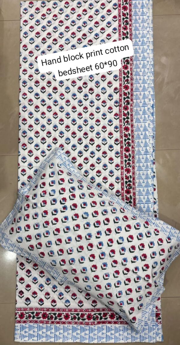 Block Print Bedsheet With 1 Pillow