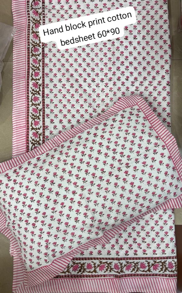 Block Print Bedsheet With 1 Pillow