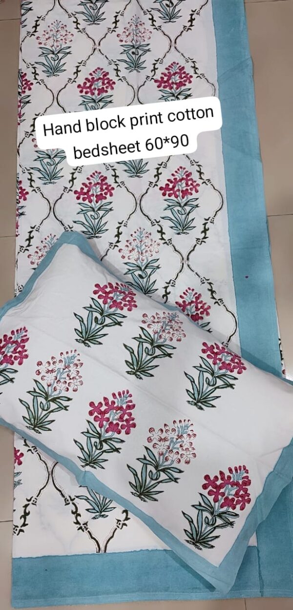 Block Print Bedsheet With 1 Pillow