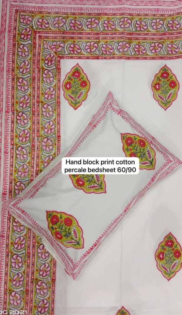 Block Print Bedsheet With 1 Pillow