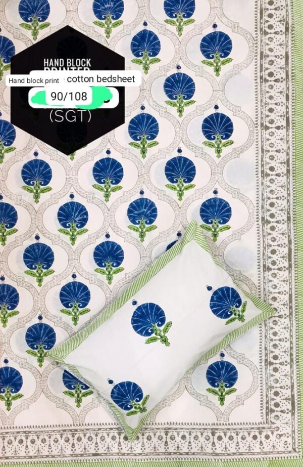 Block Print Bedsheet With 2 Pillow