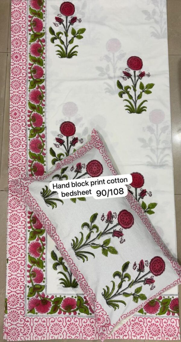 Block Print Bedsheet With 2 Pillow