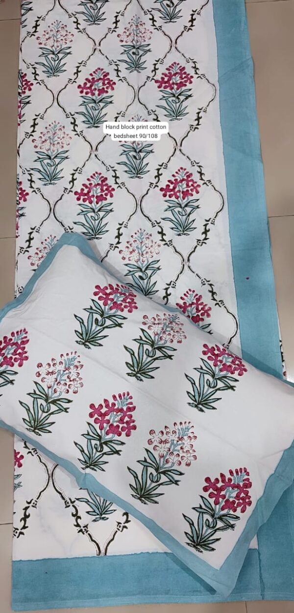 Block Print Bedsheet With 2 Pillow