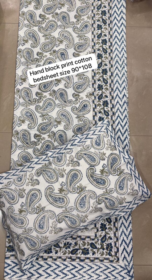 Block Print Bedsheet With 2 Pillow