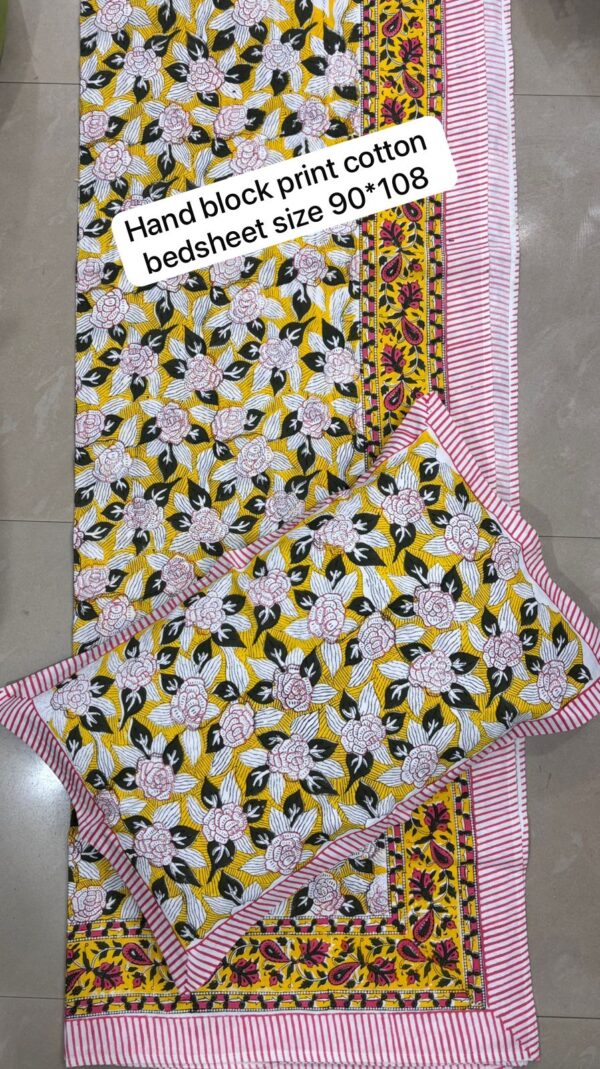 Block Print Bedsheet With 2 Pillow