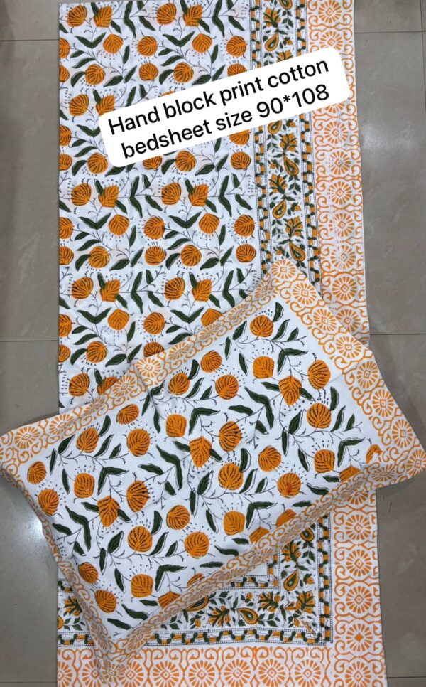 Block Print Bedsheet With 2 Pillow
