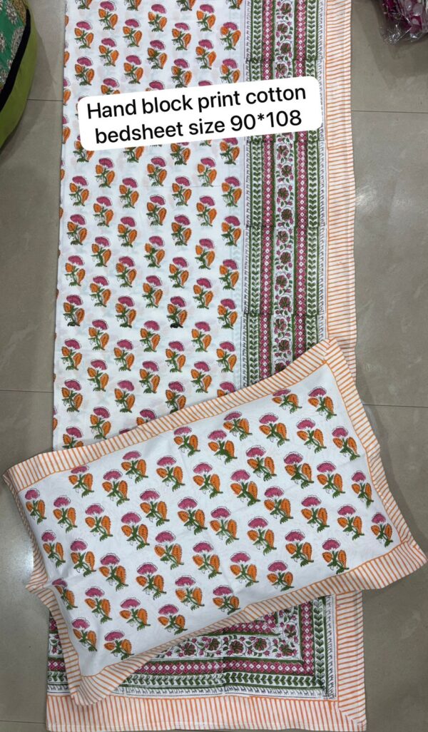 Block Print Bedsheet With 2 Pillow