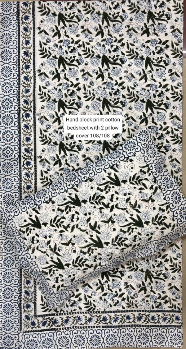 Block Print Bedsheet With 2 Pillow