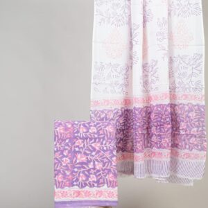 Block Print Cotton Suit With Cotton Dupatta