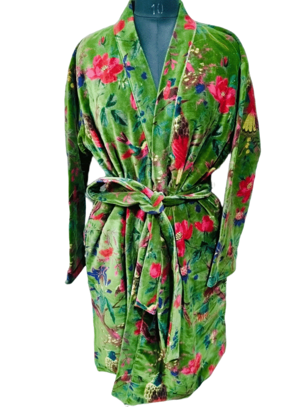 Jaipuri Print Cotton Velvet Robe