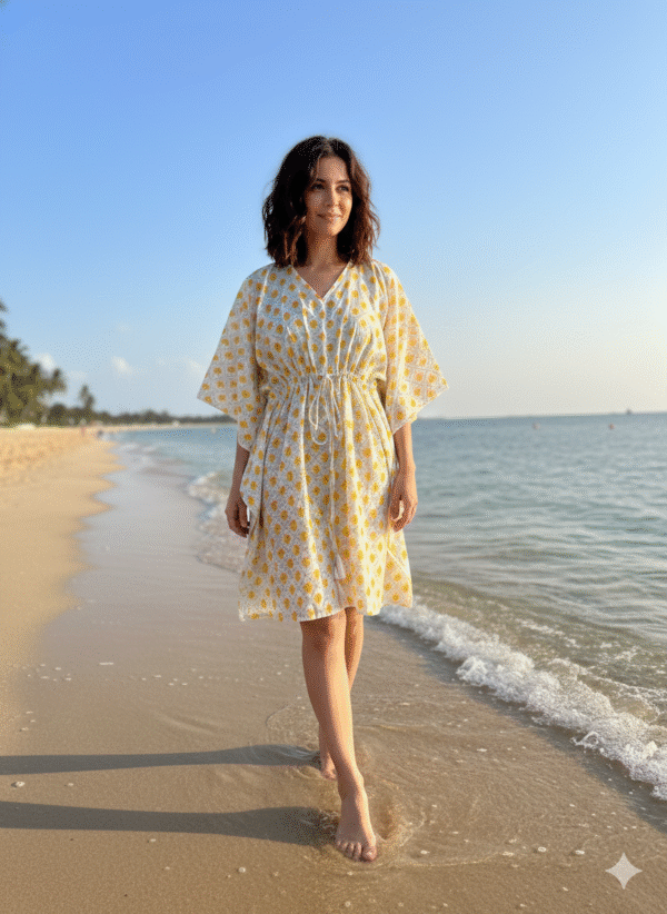 Block Print Short Kaftan