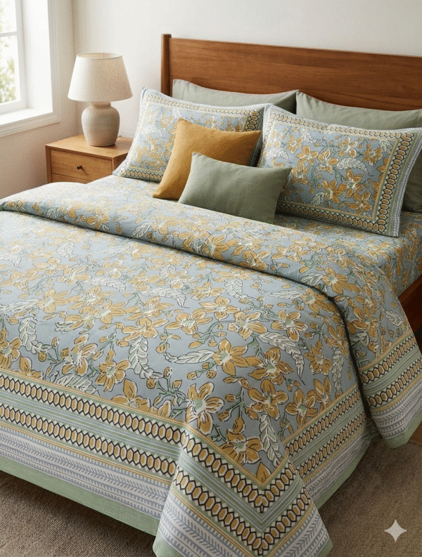 Jaipuri Print Cotton Bedsheet