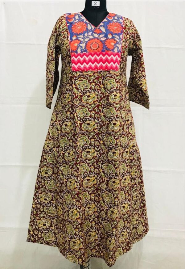 Jaipuri Print Cotton Long Dress Kurti
