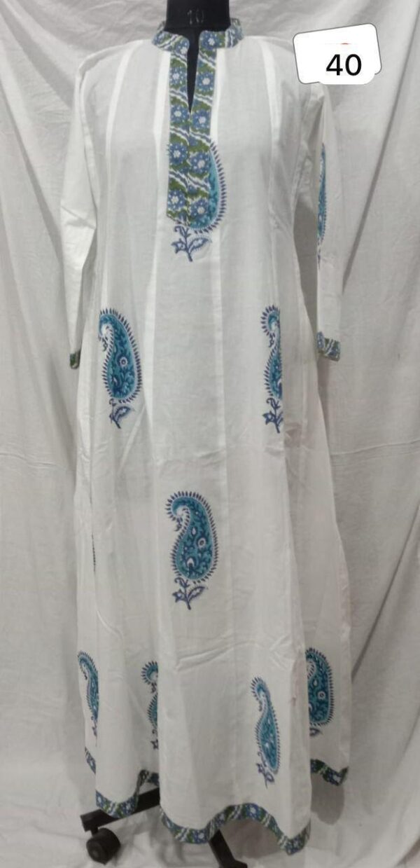 Jaipuri Print Cotton Long Dress Kurti