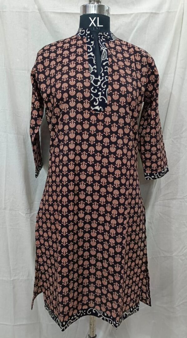 Block Print Cotton Long Kurti