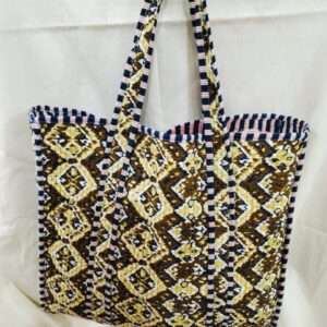 Jaipuri Print Cotton Quilted Tote Bag