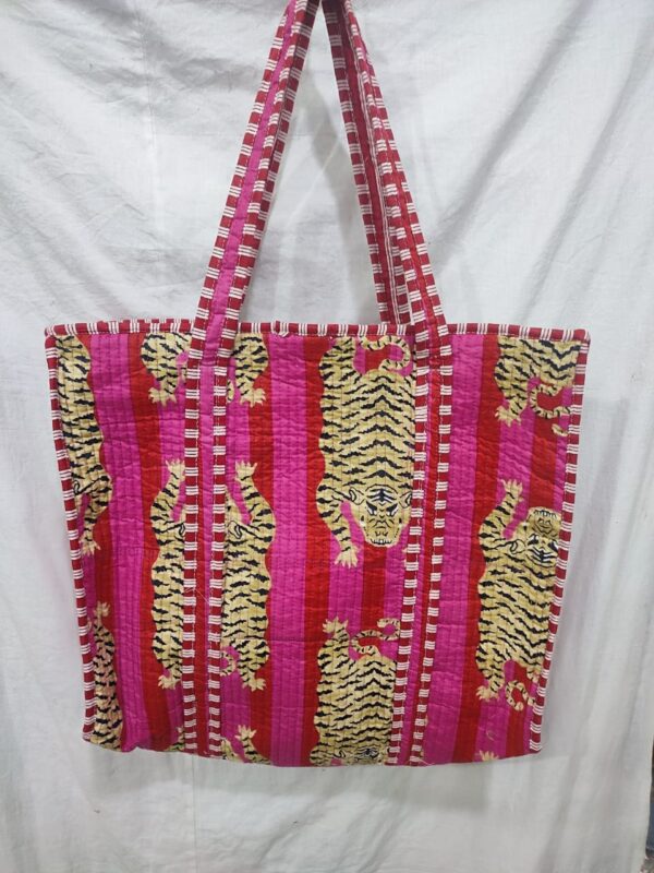 Jaipuri Print Cotton Quilted Tote Bag