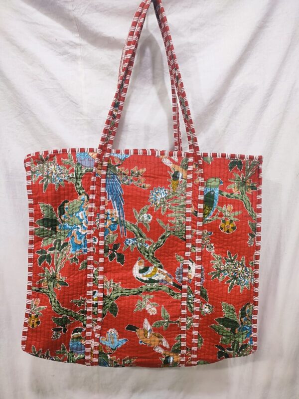 Jaipuri Print Cotton Quilted Tote Bag