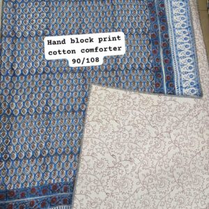 Block Print Comforter With 2 Pillows