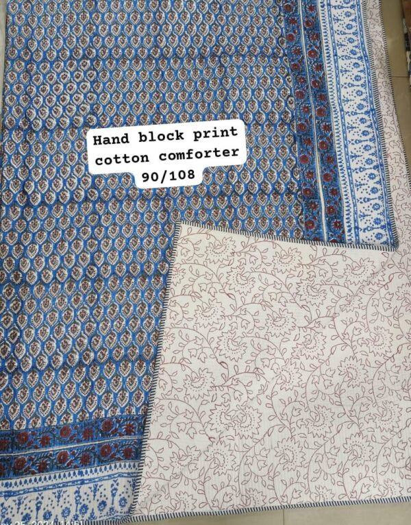 Block Print Comforter With 2 Pillows