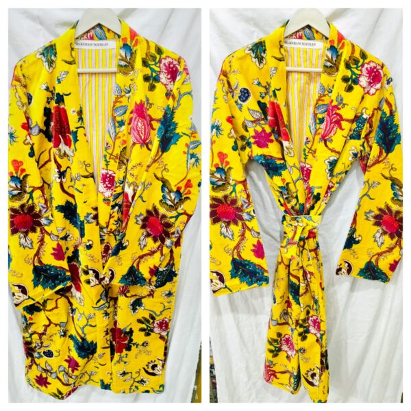 Jaipuri Print Cotton Velvet Robe