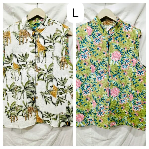 Jaipuri Print reversible Sleeveless jacket