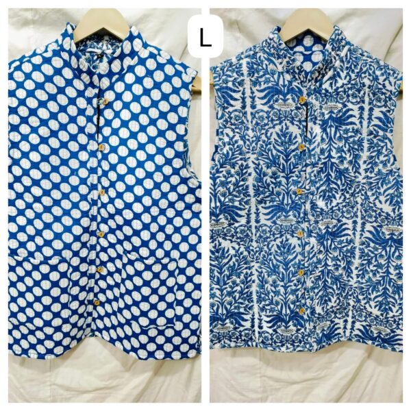 Jaipuri Print reversible Sleeveless jacket
