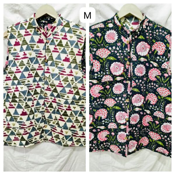 Jaipuri Print reversible Sleeveless jacket