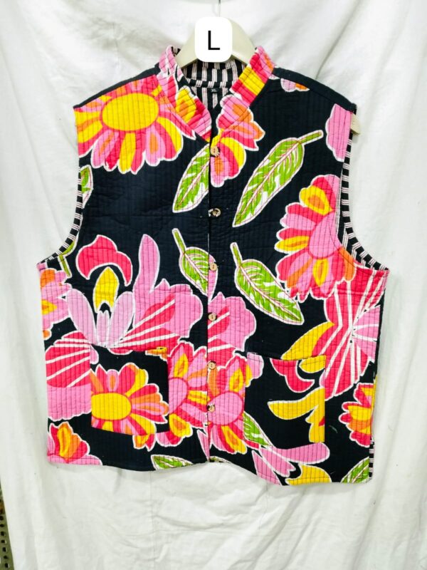 Jaipuri Print reversible Sleeveless jacket