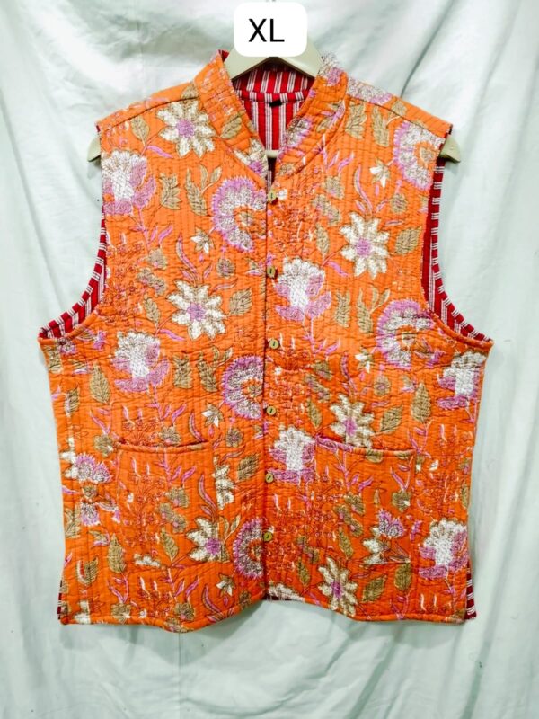 Jaipuri Print reversible Sleeveless jacket