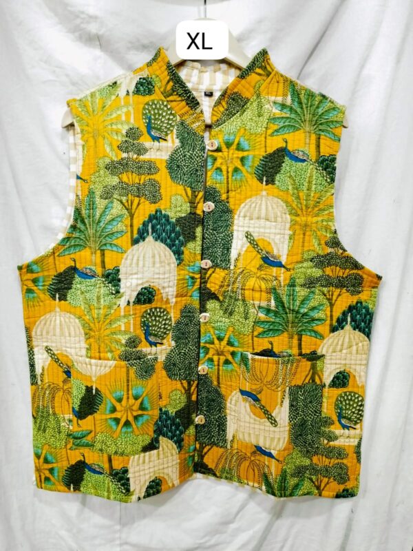 Jaipuri Print reversible Sleeveless jacket