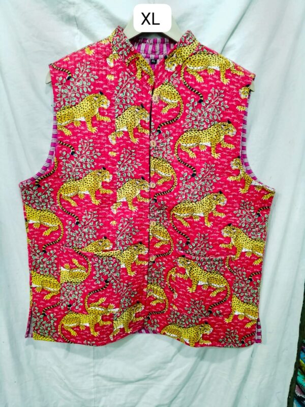 Jaipuri Print reversible Sleeveless jacket