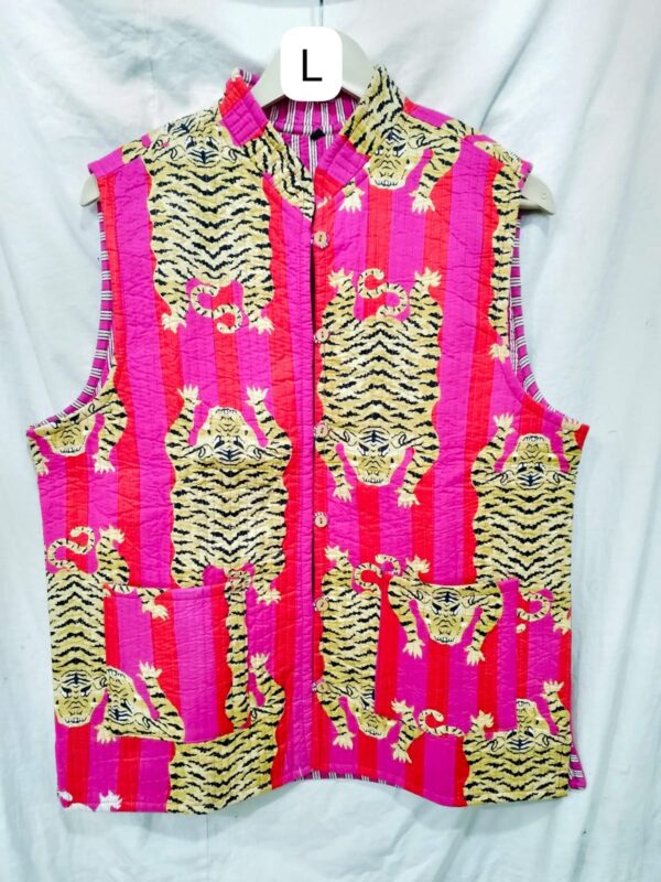 Jaipuri Print reversible Sleeveless jacket