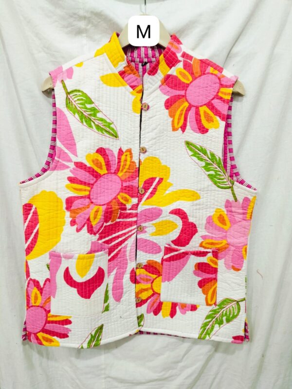 Jaipuri Print reversible Sleeveless jacket