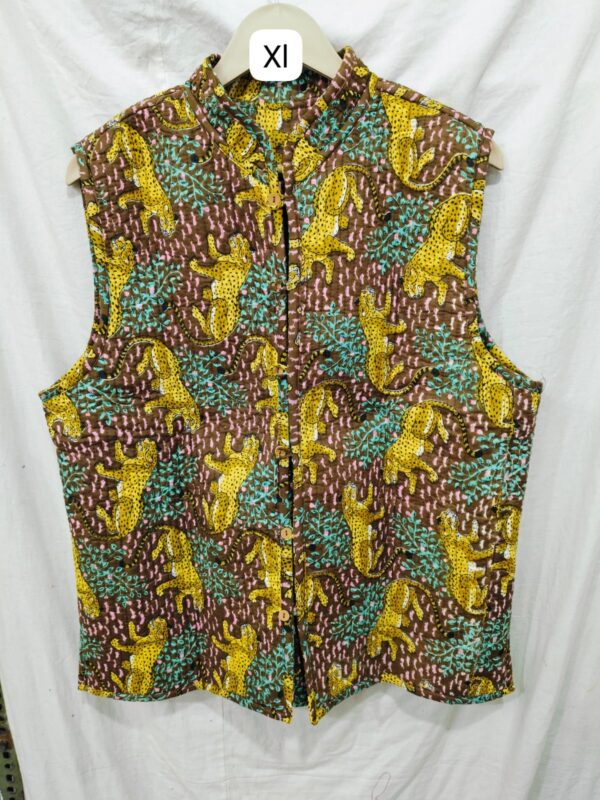 Jaipuri Print reversible Sleeveless jacket