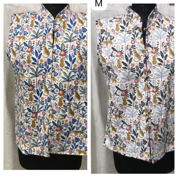 Jaipuri Print reversible Sleeveless jacket