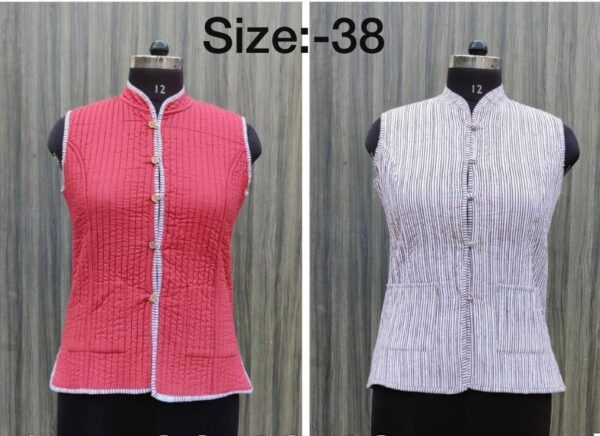 Jaipuri Print reversible Sleeveless jacket